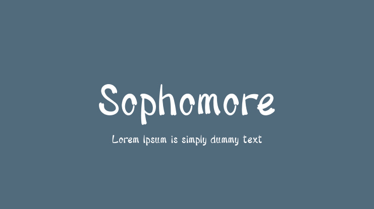 Sophomore Font