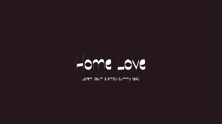 Home Love Font