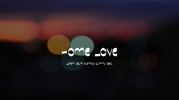 Home Love Font