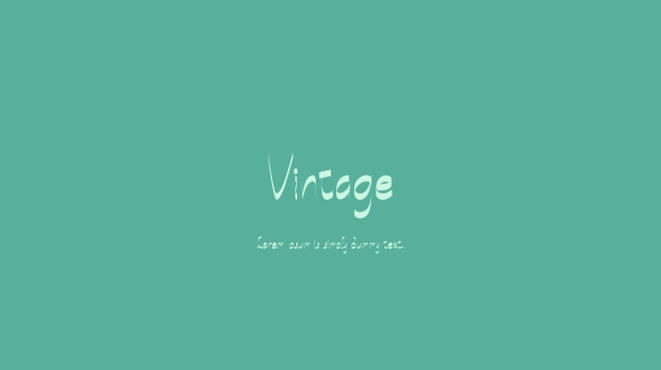 Vintage Font