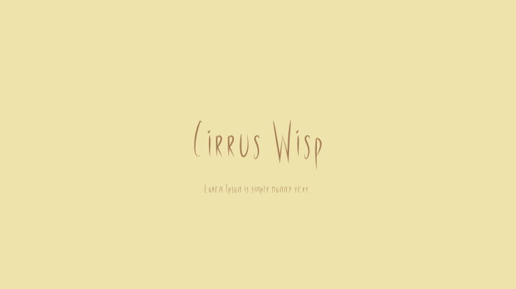 Cirrus Wisp Font