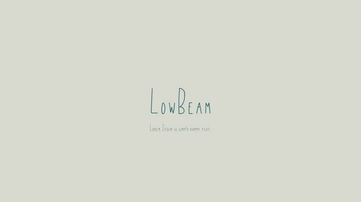LowBeam Font Family