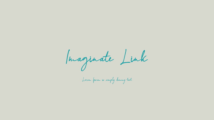 Imaginate Link Font
