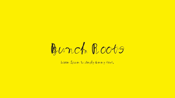 Bunch Roots Font
