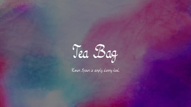Tea Bag Font