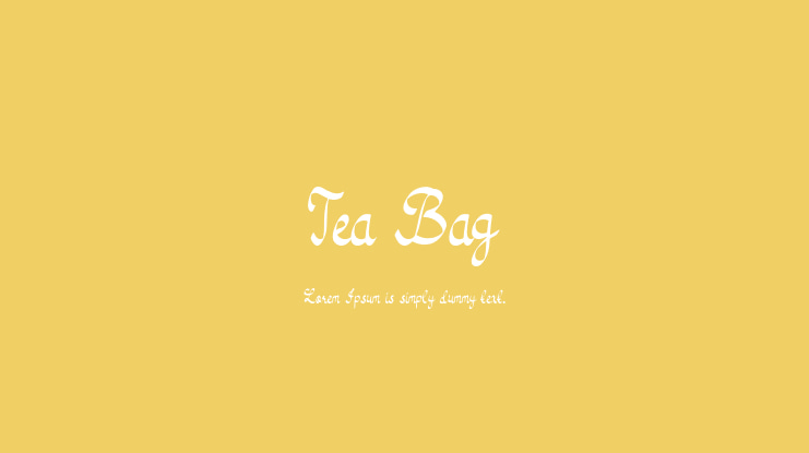 Tea Bag Font