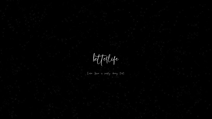 betterlife Font