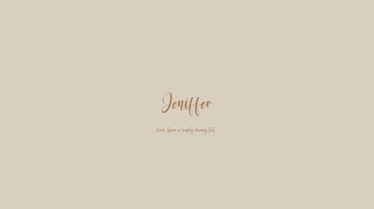 Jeniffer Font Family
