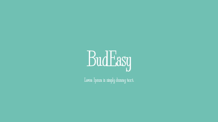 BudEasy Font Family
