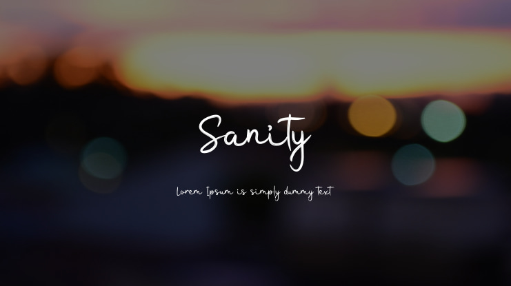 Sanity Font