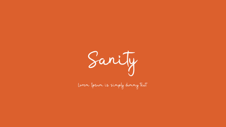 Sanity Font