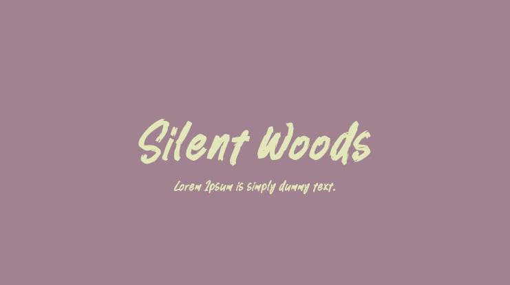 Silent Woods Font