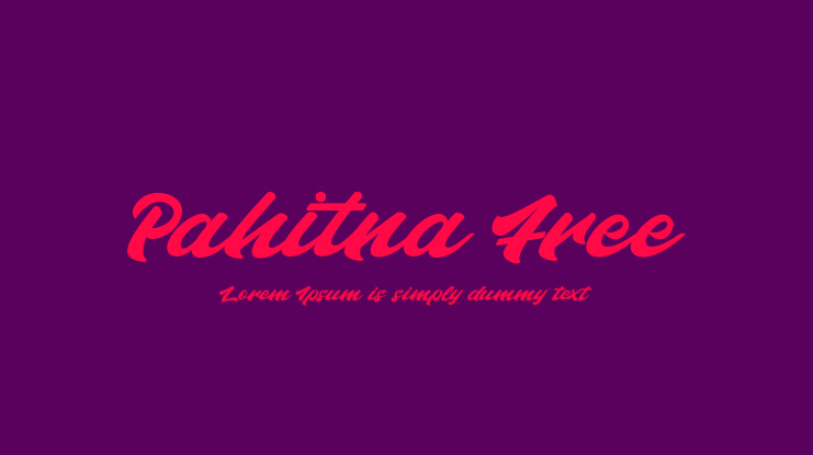 Pahitna Free Font