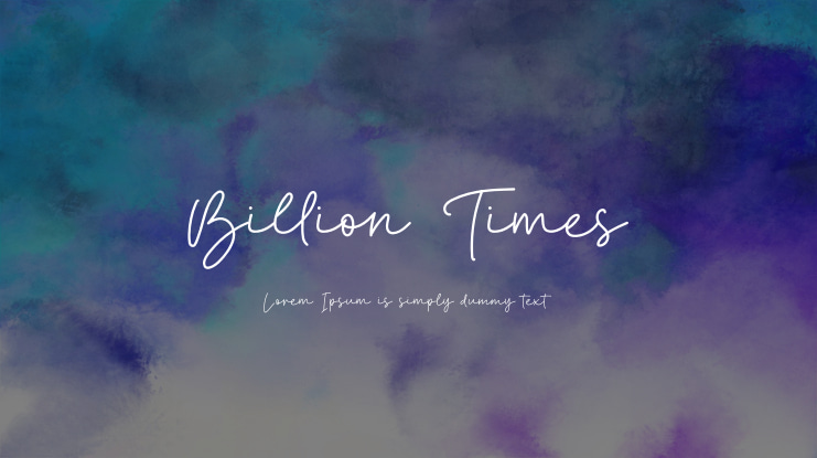 Billion Times Font