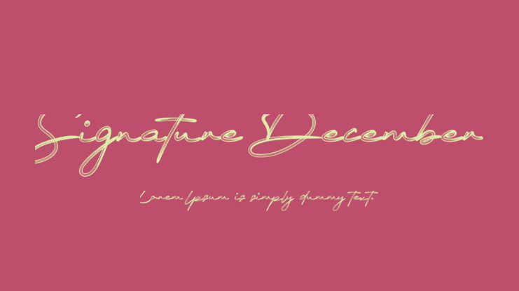 Signature December Font