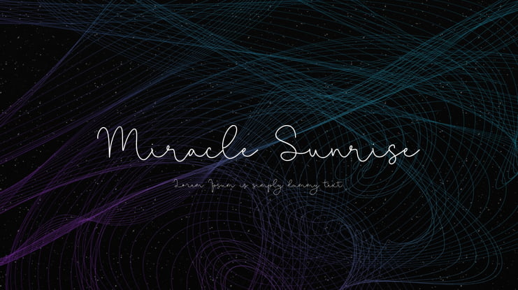 Miracle Sunrise Font