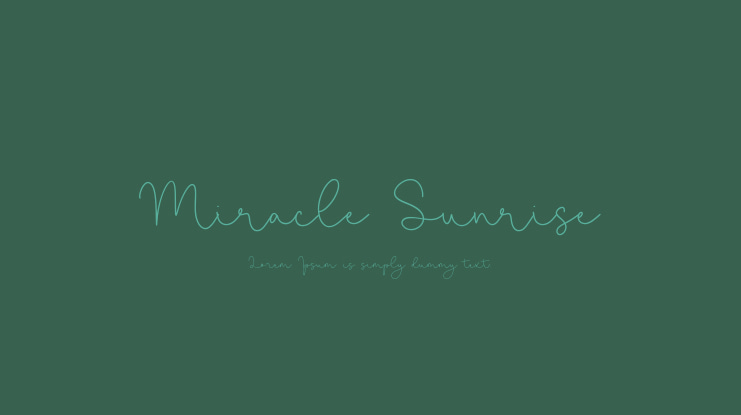 Miracle Sunrise Font