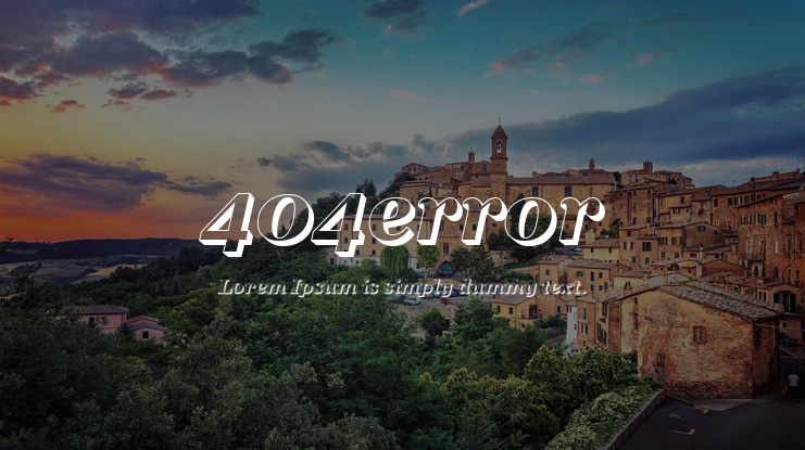 404error Font