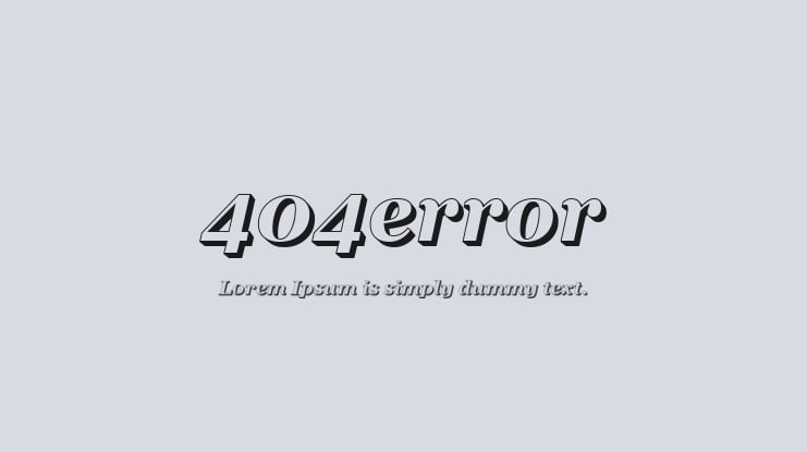 404error Font