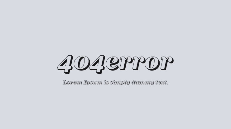 404error Font