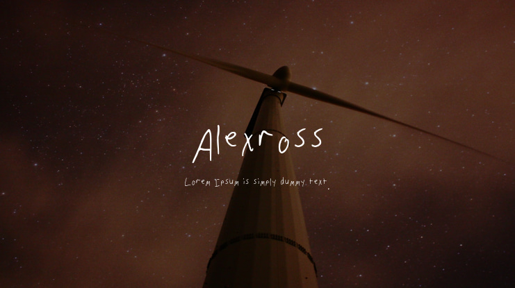 Alexross Font