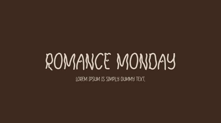 Romance Monday Font