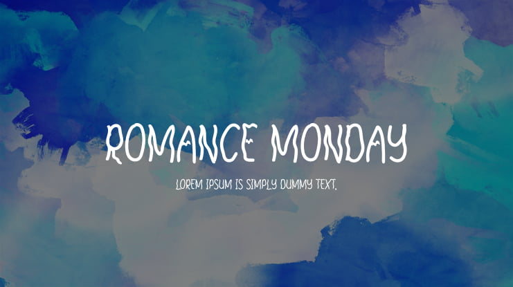 Romance Monday Font