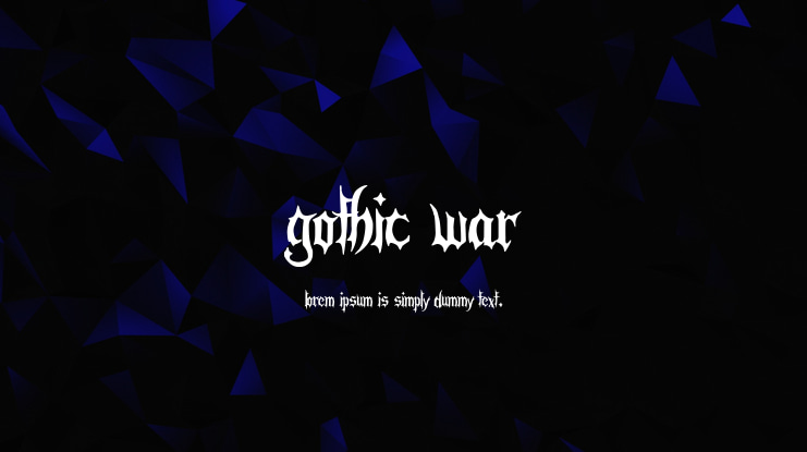Gothic War Font