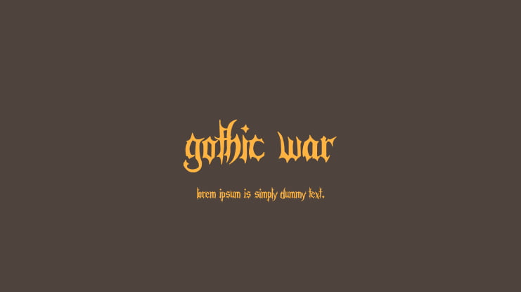 Gothic War Font