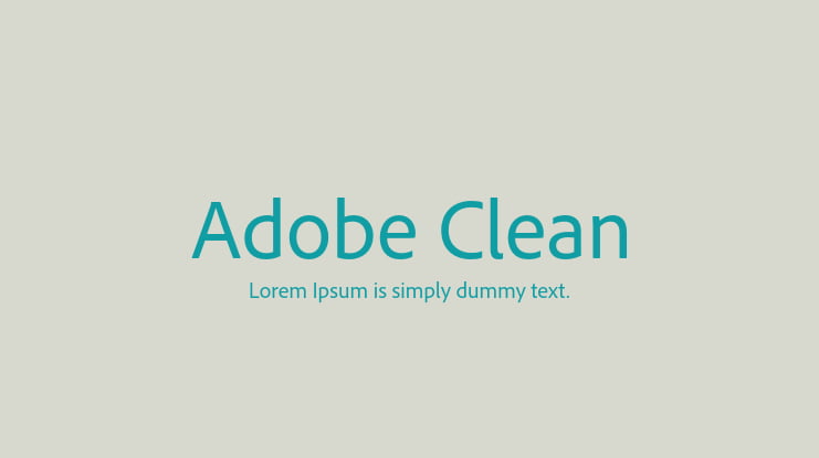 Adobe Clean Font Family