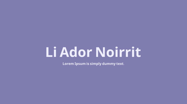 Li Ador Noirrit Font