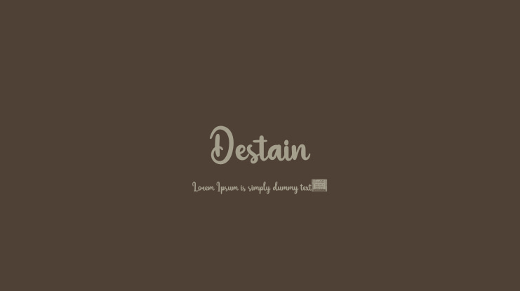Destain Font