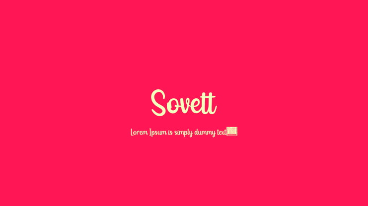 Sovett Font