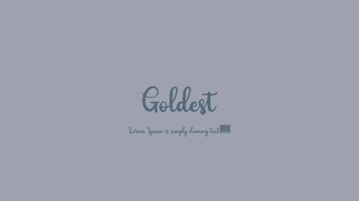 Goldest Font
