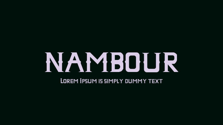 NAMBOUR Font