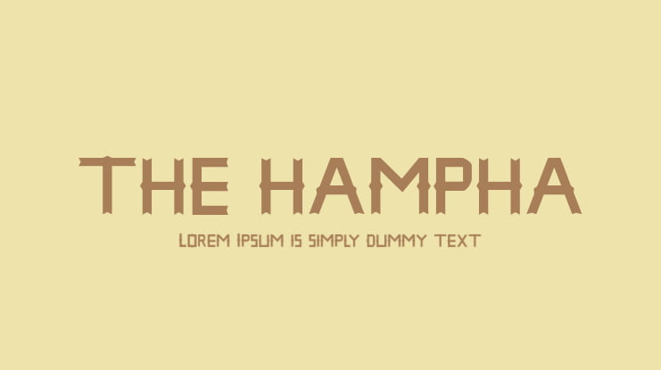 THE HAMPHA Font