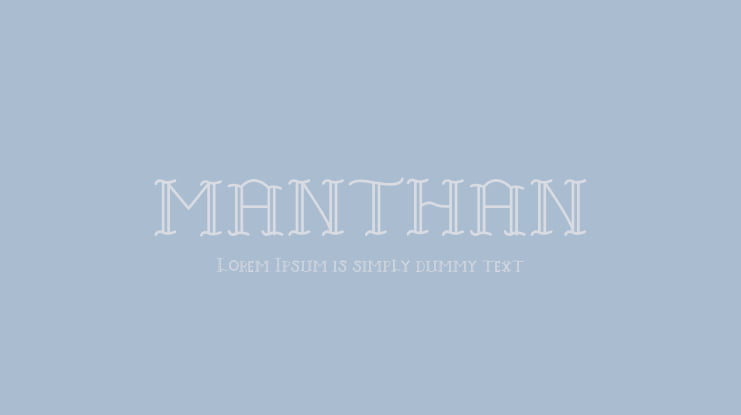 MANTHAN Font
