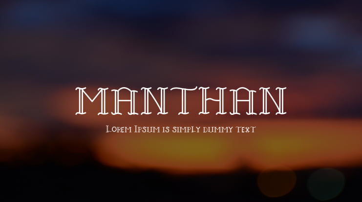 MANTHAN Font