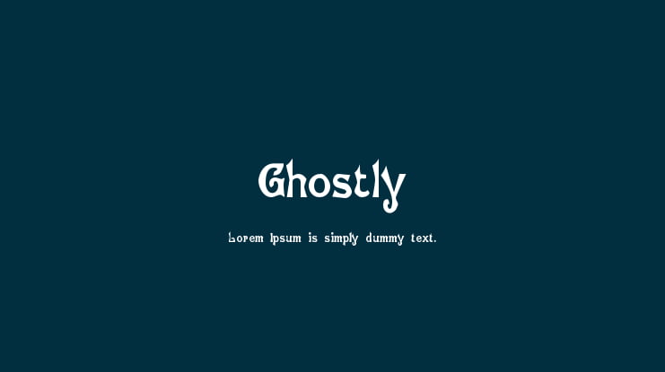 Ghostly Font