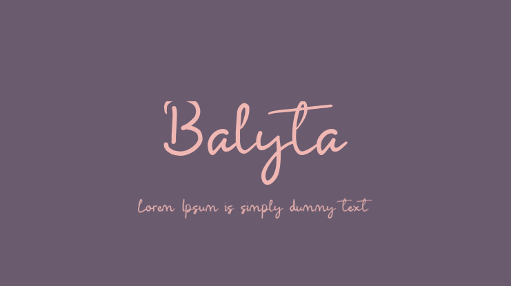 Balyta Font Family