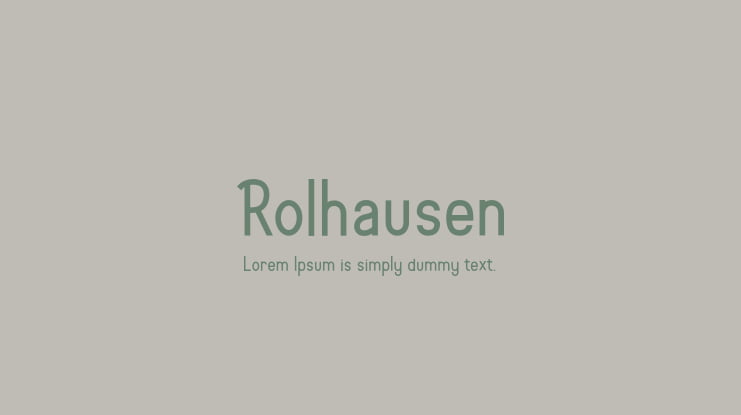 Rolhausen Font Family