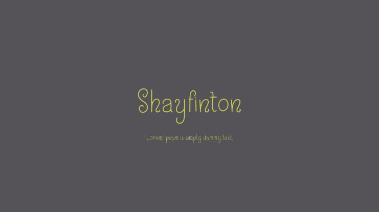 Shayfinton Font