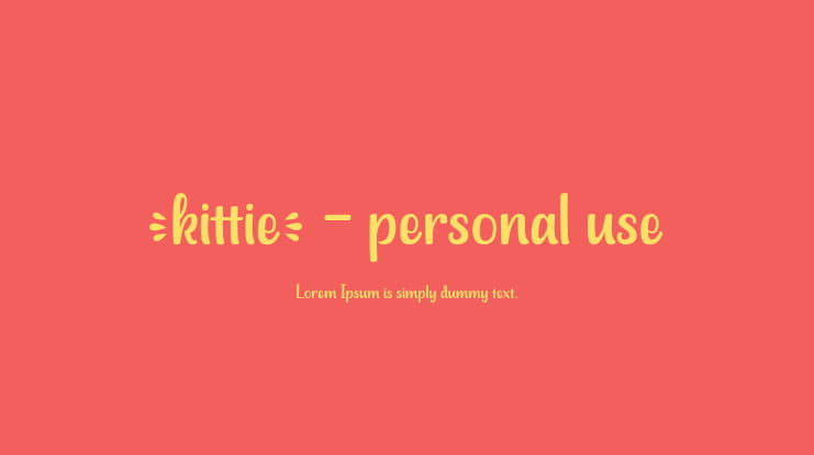 kittie - personal use Font