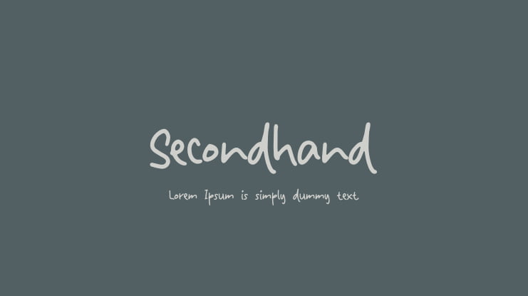 Secondhand Font