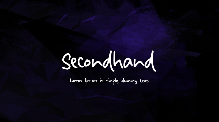 Secondhand Font