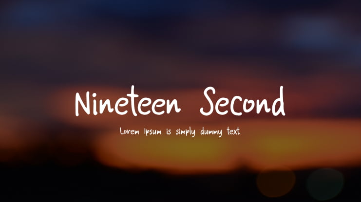 Nineteen Second Font