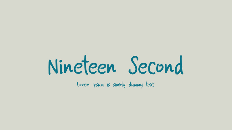 Nineteen Second Font