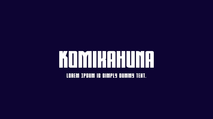 KomikaHuna Font