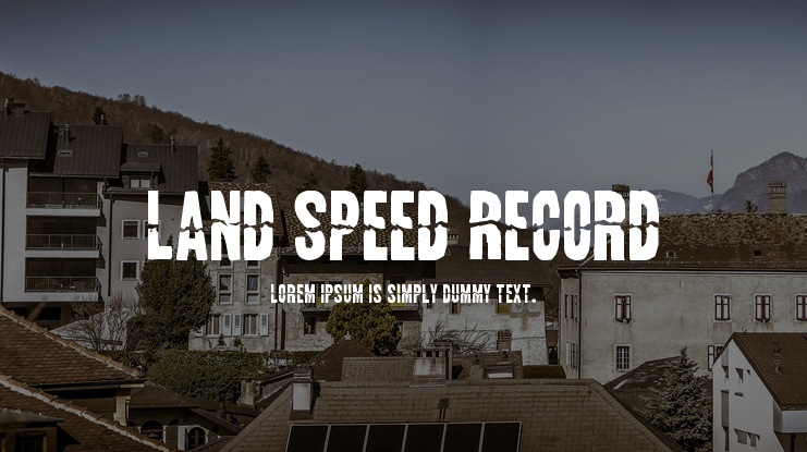 Land Speed Record Font