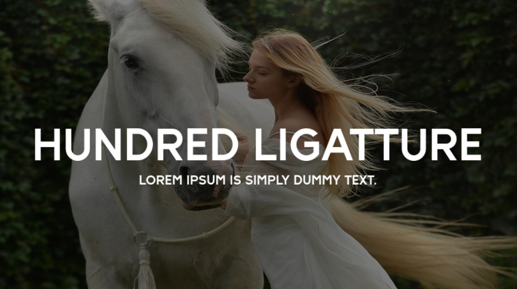 Hundred Ligatture Font